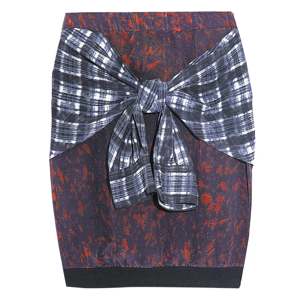 3.1 Phillip Lim Plaid Flannel Grunge Silk Skirt